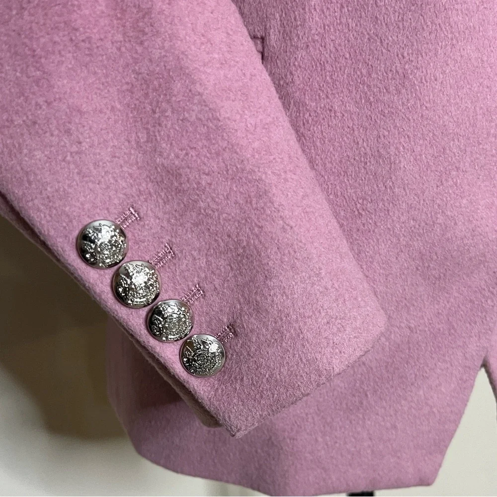 🌸🌺🌷White House Black Market Pink Blazer with Silver Buttons - Picture 10 of 16